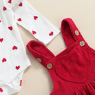 Baby Girl's Heart Romper and Corduroy Skirt Set