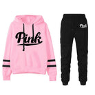 Chic Pink & Black Tracksuit Set for Women