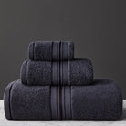 Egyptian Cotton Bath Towel Set - Black