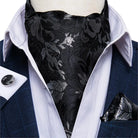 Men's Silk Cravat Set with Cufflinks and Pocket Square