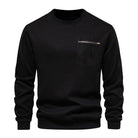 Black Casual Men's Pocket Jumper