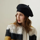 Black Chic Knitted Women's Beret