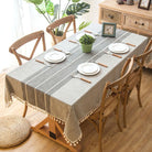 Modern Classic Dining Tablecloth in Grey